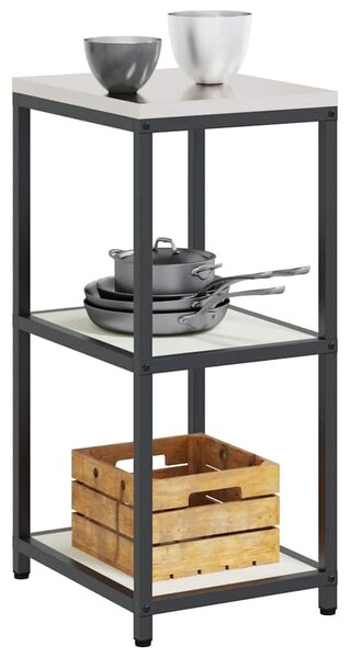 VidaXL Konyhai polcrendszer HATTEM Fehér 40 x 50 x 92 cm Acél