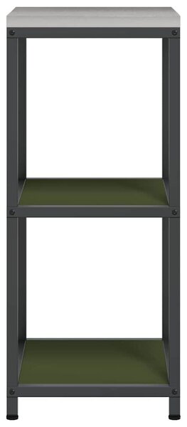 VidaXL Konyhai polcrendszer HATTEM Olajzöld 40 x 50 x 92 cm Acél