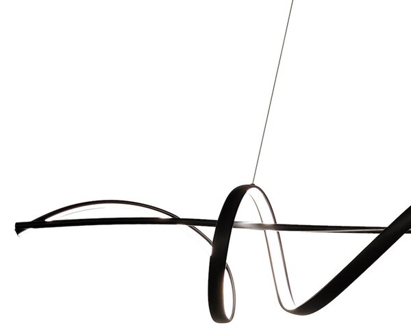 Milagro Lighting LED lógó világítás Sash, fém, fekete, 4000 K, Fekete, Nappali / Étkező, fém, Modern