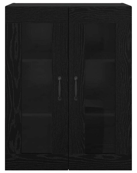 VidaXL Tárolószekrény Falra szerelhető Fekete tölgy 69,5 x 34 x 90 cm