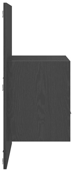 VidaXL Ágyat tartó szekrény 2 pcs Musta tammi 48.5 x 32.5 x 80 cm