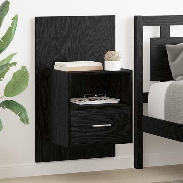VidaXL Ágyat tartó szekrény 2 pcs Musta tammi 48.5 x 32.5 x 80 cm