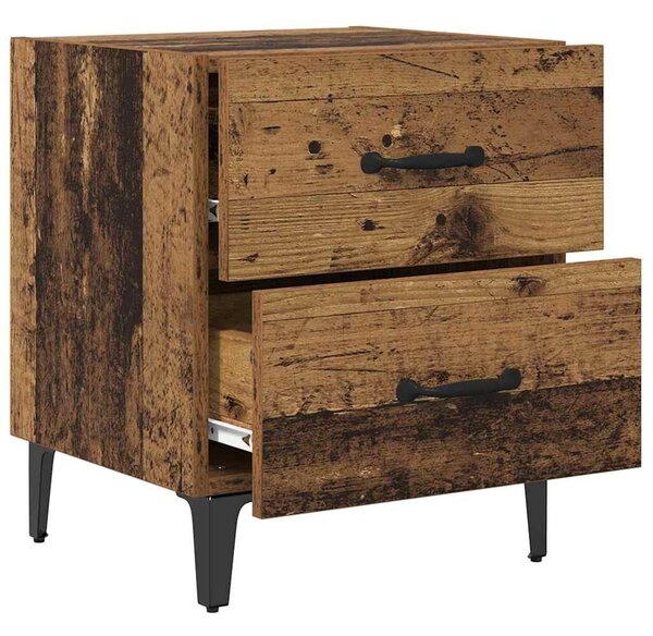 VidaXL Ágyat tartó szekrény 2 pcs Régi fa 40 x 35 x 47.5 cm Faanyag