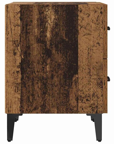 VidaXL Ágyat tartó szekrény 2 pcs Régi fa 40 x 35 x 47.5 cm Faanyag