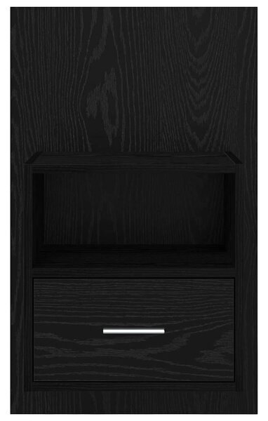 VidaXL Ágyat tartó szekrény 2 pcs Musta tammi 48.5 x 32.5 x 80 cm