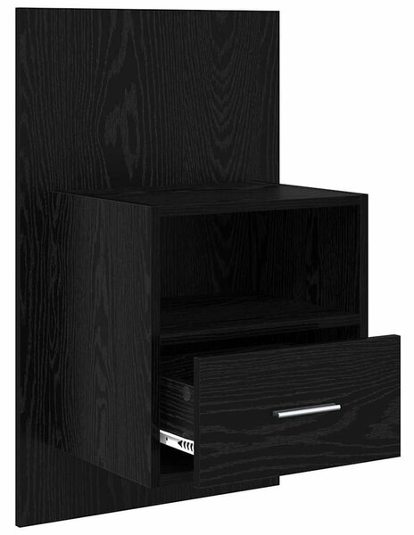 VidaXL Ágyat tartó szekrény 2 pcs Musta tammi 48.5 x 32.5 x 80 cm