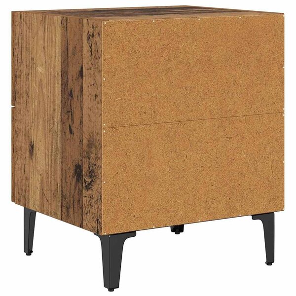 VidaXL Ágyat tartó szekrény 2 pcs Régi fa 40 x 35 x 47.5 cm Faanyag