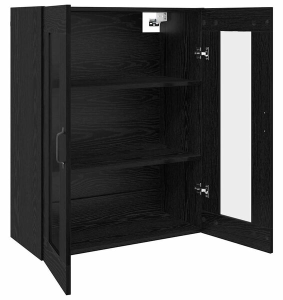 VidaXL Tárolószekrény Falra szerelhető Fekete tölgy 69,5 x 34 x 90 cm