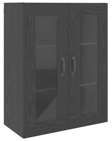 VidaXL Tárolószekrény Falra szerelhető Fekete tölgy 69,5 x 34 x 90 cm