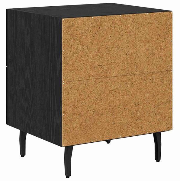VidaXL Éjjeliszekrény 2 pcs Fekete tölgy 40 x 35 x 47,5 cm Faanyag