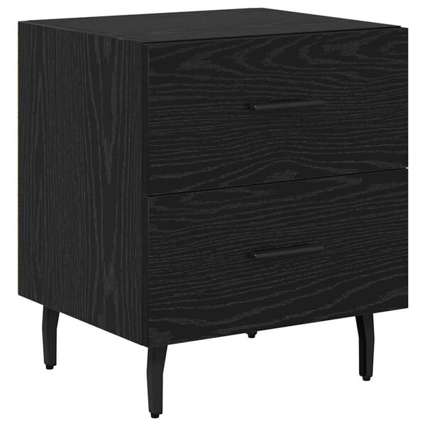 VidaXL Éjjeliszekrény 2 pcs Fekete tölgy 40 x 35 x 47,5 cm Faanyag