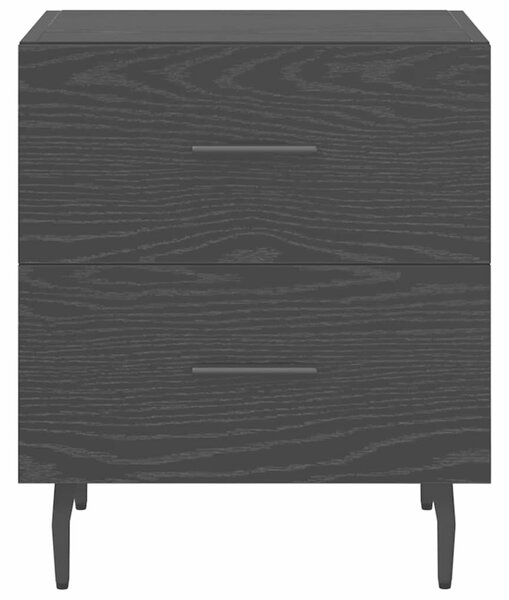 VidaXL Éjjeliszekrény 2 pcs Fekete tölgy 40 x 35 x 47,5 cm Faanyag