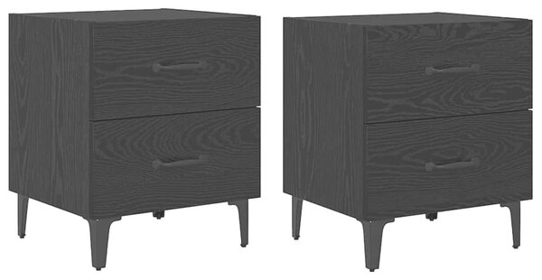VidaXL Ágyat tartó szekrény 2 pcs Musta tammi 40 x 35 x 47.5 cm