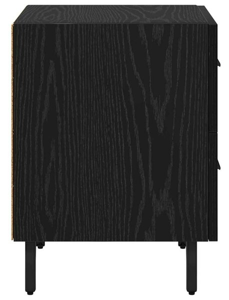 VidaXL Éjjeliszekrény 2 pcs Fekete tölgy 40 x 35 x 47,5 cm Faanyag