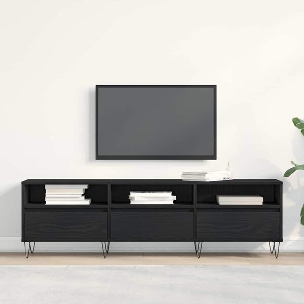 VidaXL TV szekrény 150 x 30 x 44,5 cm Fekete tölgy Szerelt Fa