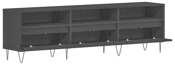 VidaXL TV szekrény 150 x 30 x 44,5 cm Fekete tölgy Szerelt Fa