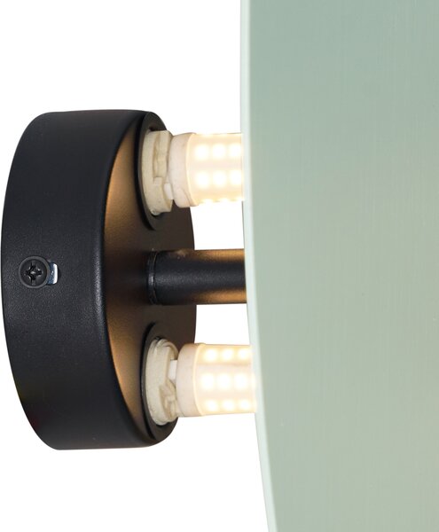 Design fali lámpa zöld organikus 32cm 2-lámpás - Pulley