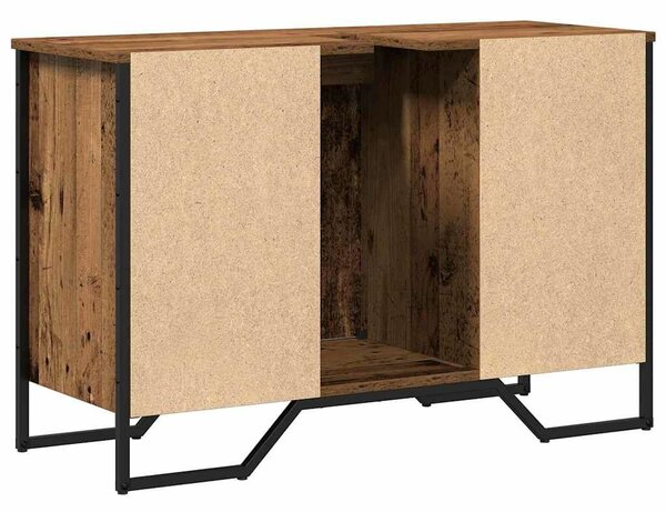 VidaXL Fürdőszobai mosdószekrény Öreg fa 91 x 35 x 60 cm Szerelt fa