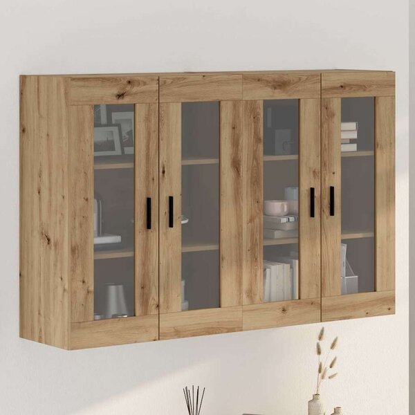 VidaXL Fali Szekrények 2 db kézműves tölgy 69,5 x 34 x 90 cm