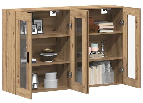 VidaXL Fali Szekrények 2 db kézműves tölgy 69,5 x 34 x 90 cm