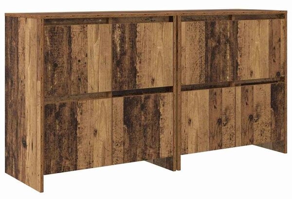 VidaXL Oldalszekrények 2 pcs Régi fa 70 x 41 x 75 cm Faanyag