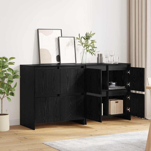 VidaXL Oldalszekrények 2 pcs Musta tammi 70 x 41 x 75 cm Faanyag