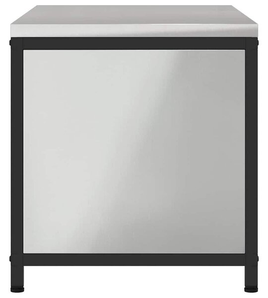 VidaXL Konyhai tárolószekrény HATTEM Ezüst 90 x 50 x 53 cm Acél