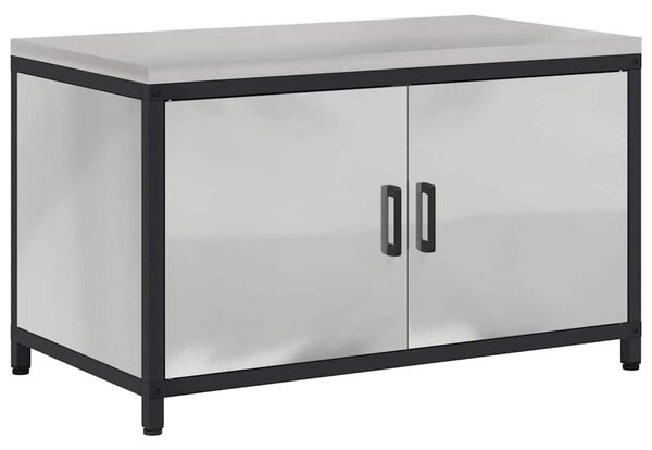 VidaXL Konyhai tárolószekrény HATTEM Ezüst 90 x 50 x 53 cm Acél