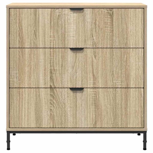 VidaXL Széf Sonoma tölgy 79,5 x 33 x 82 cm Szerelt Fa