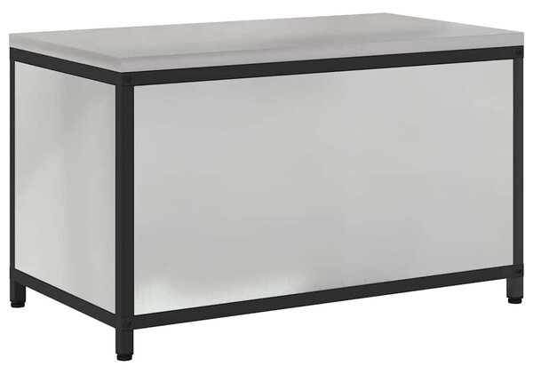 VidaXL Konyhai tárolószekrény HATTEM Ezüst 90 x 50 x 53 cm Acél