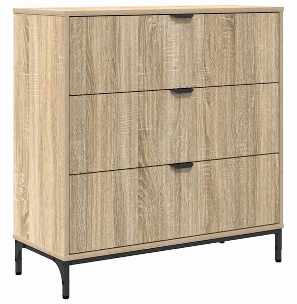 VidaXL Széf Sonoma tölgy 79,5 x 33 x 82 cm Szerelt Fa
