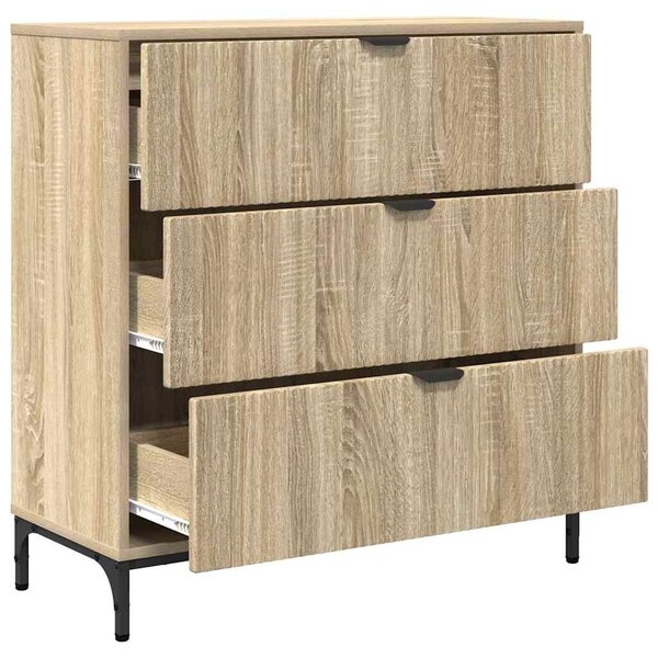 VidaXL Széf Sonoma tölgy 79,5 x 33 x 82 cm Szerelt Fa