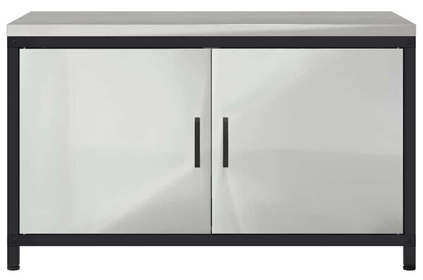 VidaXL Konyhai tárolószekrény HATTEM Ezüst 90 x 50 x 53 cm Acél