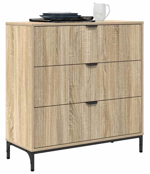 VidaXL Széf Sonoma tölgy 79,5 x 33 x 82 cm Szerelt Fa