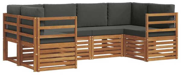 VidaXL Szegmentált kanapé szett párnával 6 pcs Természetes és antracit