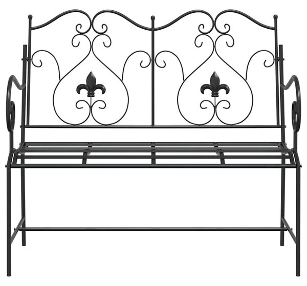 VidaXL Kerti pad Fekete 104 x 54 x 93cm Acél