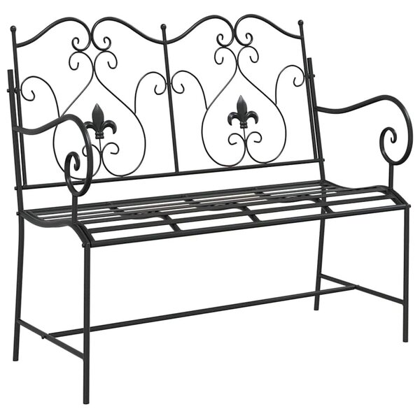 VidaXL Kerti pad Fekete 104 x 54 x 93cm Acél