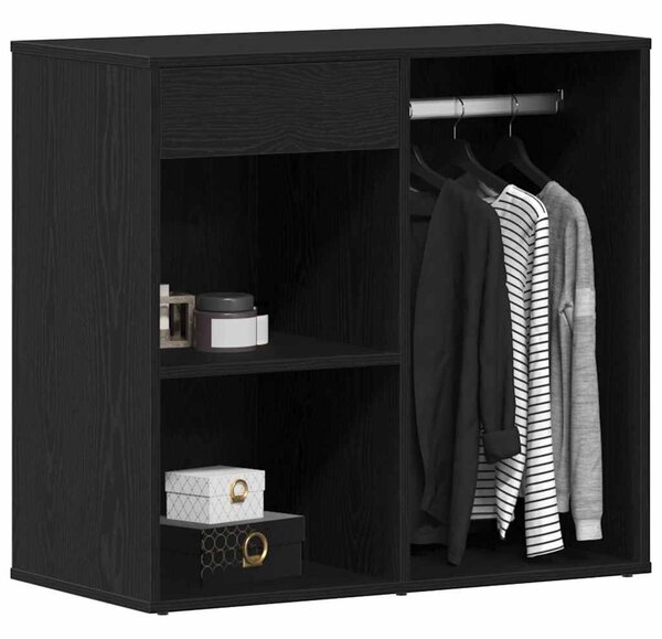 VidaXL Sminkes szekrény Fekete tölgy 80 x 40 x 75 cm Szerelt Fa