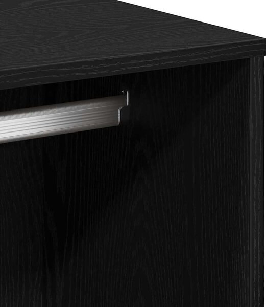 VidaXL Sminkes szekrény Fekete tölgy 80 x 40 x 75 cm Szerelt Fa