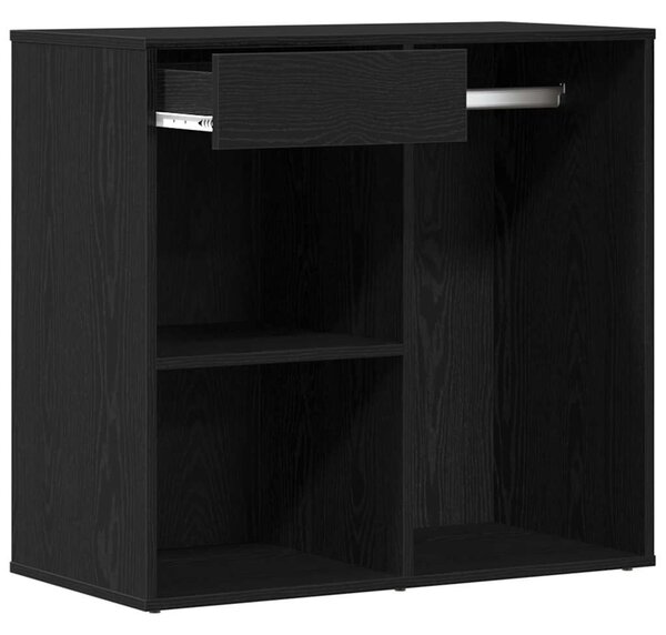 VidaXL Sminkes szekrény Fekete tölgy 80 x 40 x 75 cm Szerelt Fa