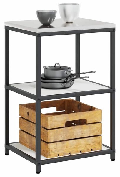 VidaXL Konyhai Tárolás HATTEM Fehér 60 x 50 x 92 cm Acél
