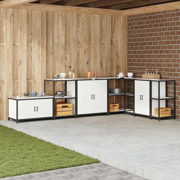 VidaXL Konyhai Tárolás HATTEM Fehér 60 x 50 x 92 cm Acél