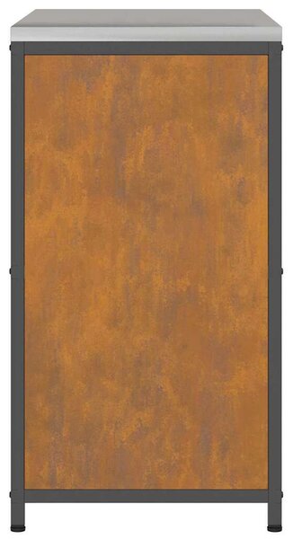 VidaXL Konyhai tárolószekrény HATTEM Rozsdás 90 x 50 x 92 cm Acél