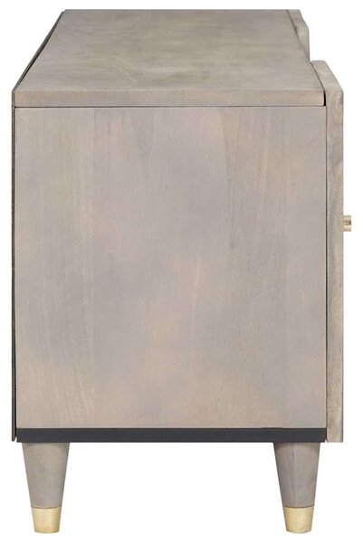 VidaXL TV szekrény Szürke és Arany 105 x 33.5 x 46 cm Tömör mangófa