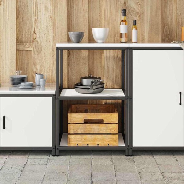 VidaXL Konyhai Tárolás HATTEM Fehér 60 x 50 x 92 cm Acél