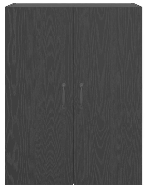 VidaXL Fali szekrény 2 db Fekete tölgy 69,5 x 34 x 90 cm Szerelt Fa