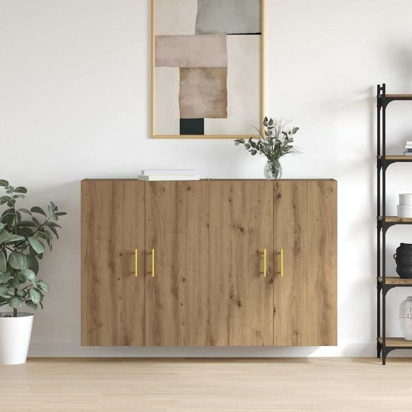 VidaXL Fali szekrény 2 db Artisan tölgy 69,5 x 34 x 90 cm Szerelt Fa