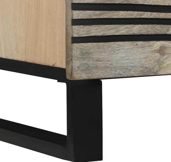 VidaXL Komód Fehér 80 x 33 x 75 cm tömör mangófa