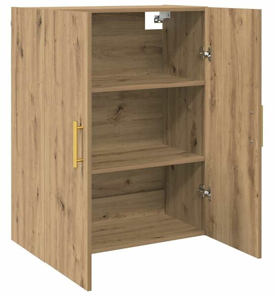 VidaXL Fali szekrény 2 db Artisan tölgy 69,5 x 34 x 90 cm Szerelt Fa