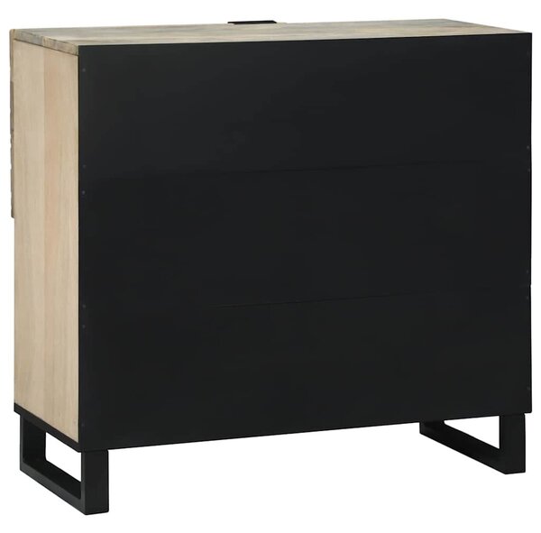 VidaXL Komód Fehér 80 x 33 x 75 cm tömör mangófa